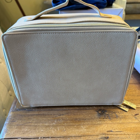 BEIS Tan Cosmetic Bag with Mirror - Picture 1 of 11